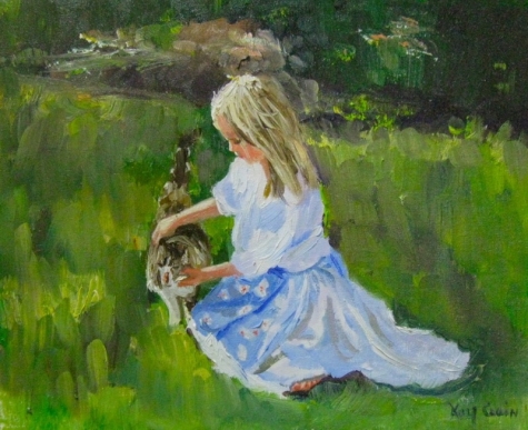 little_girl_with_her_cat__lauren_and_georgie_figurative__figurative__b5b870e018fa8970be3ca855582b00ae