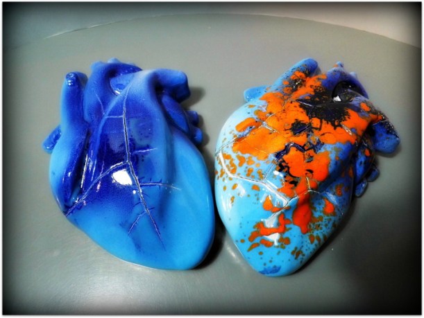 Corazones de cerámica