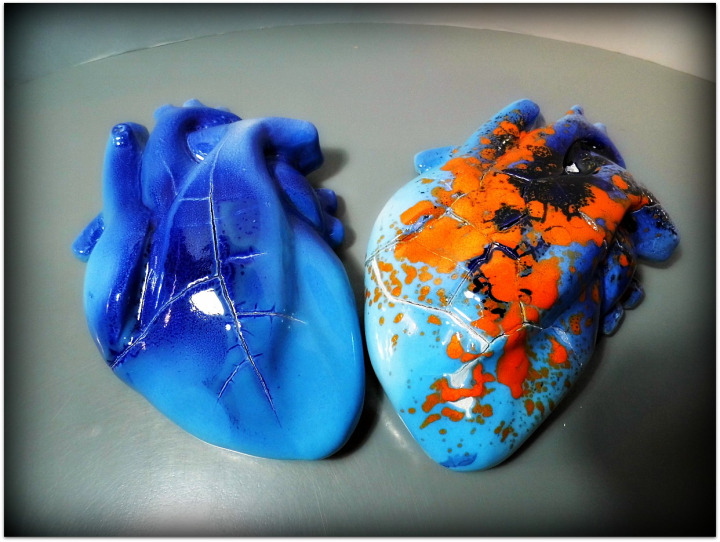 Corazones de cerámica